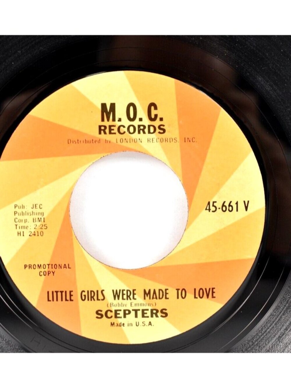 Scepters - Little Girls Were Made To Love / Love You Baby All The Time MOC Promo - Picture 4 of 4